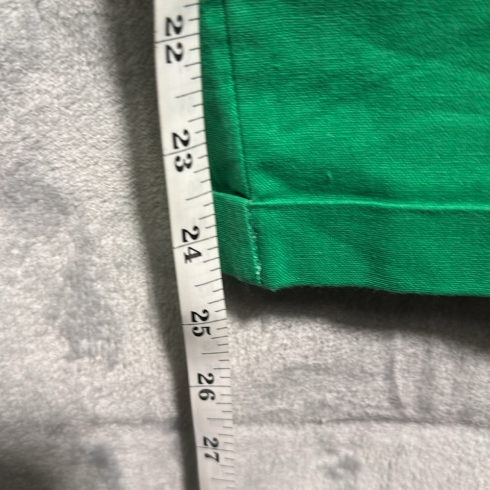 J.Crew pants women’s‎ NWT 4 green cotton linen blend lightweight capri pull on - Picture 4 of 9